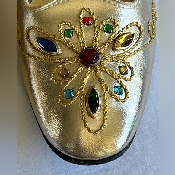 Vintage Gold Jeweled Shoes - Picture 13 of 15